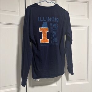Illinois Fighting Illini Primary Long Sleeve Shirt size medium blue shirt